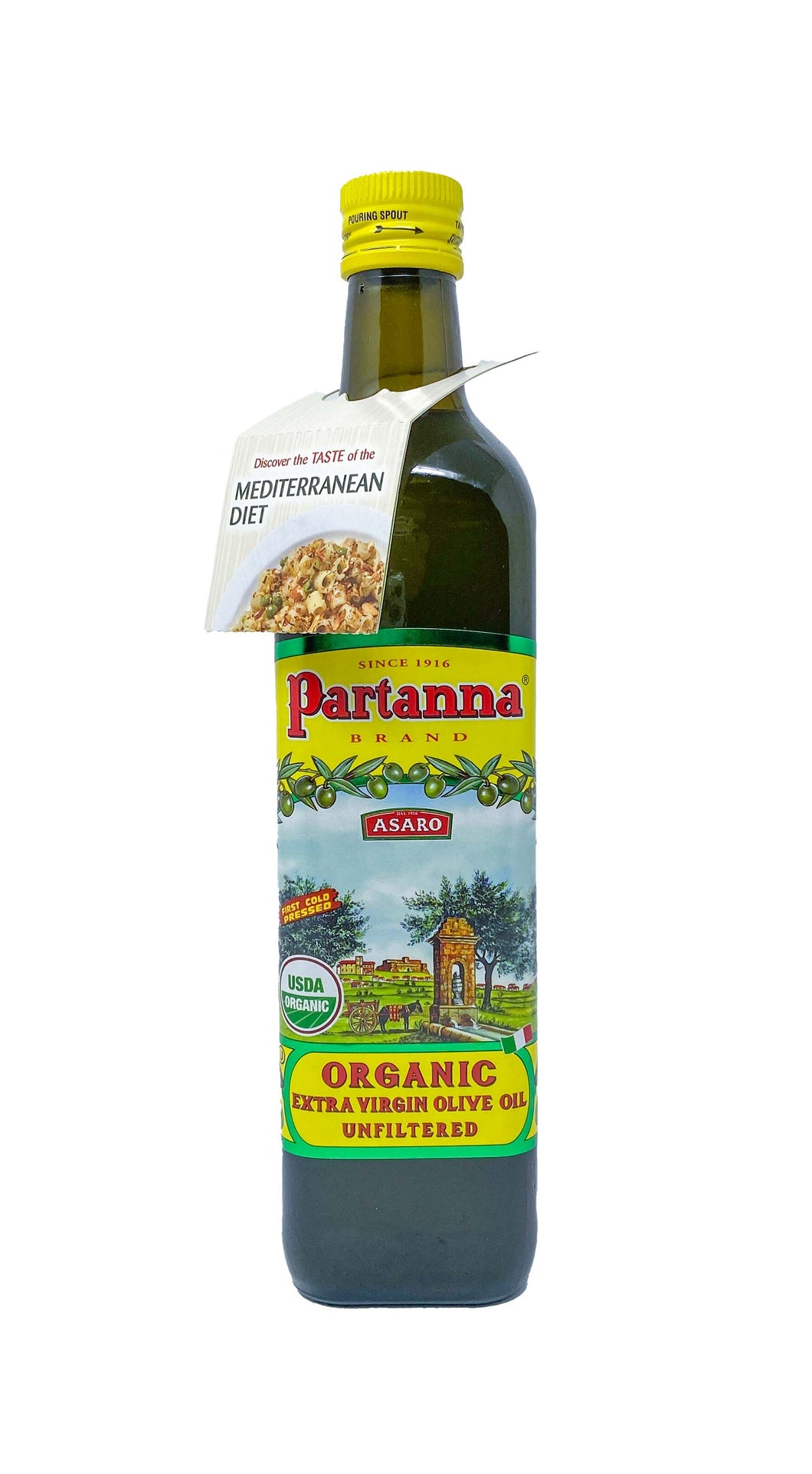 Partanna Organic Extra Virgin Olive Oil 750ML